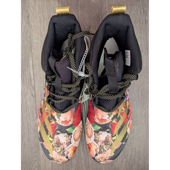 Adidas Adizero Chaos Floral Cleats Size 9.5 Mens / 10.5 Womens Black & Gold With main image 6